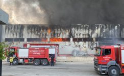 Kestel’de büyük fabrika yangını