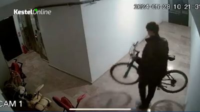 Kestel’deki bisiklet hırsızlığı kamerada