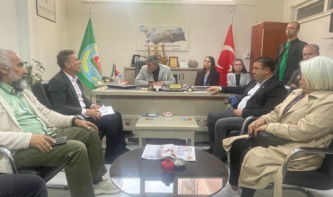 Kestel Ziraat Odasını ziyaret eden Sarıbal, Oda Başkanı Eyüp Kılıç, yönetim
