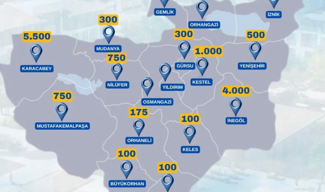 Önceki günlerde açıklanan 500 Bin Sosyal Konut Projesi kapsamında, Bursa
